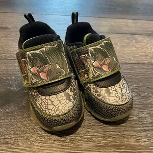Dinosaur Adventure Kids Sneakers - Black and Green